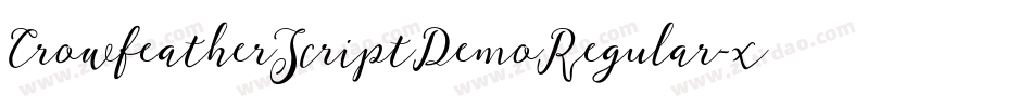 CrowfeatherScriptDemoRegular-xMdq字体转换