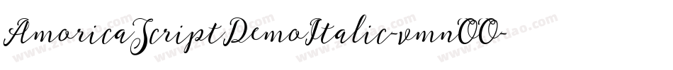 AmoricaScriptDemoItalic-vmnOO字体转换