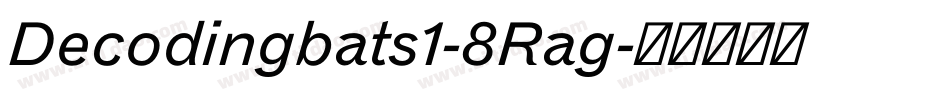 Decodingbats1-8Rag字体转换