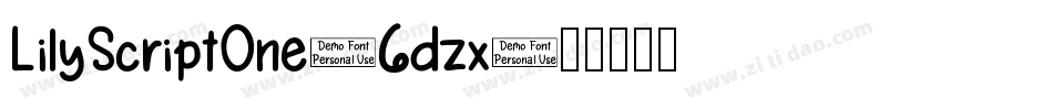 LilyScriptOne-6dzx字体转换