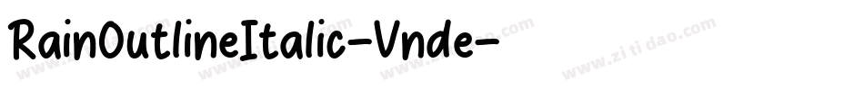 RainOutlineItalic-Vnde字体转换