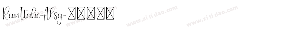 RainItalic-Al8g字体转换