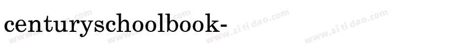 centuryschoolbook字体字体转换