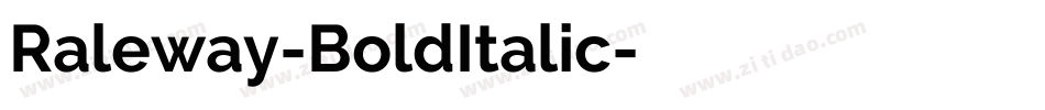 Raleway-BoldItalic字体转换