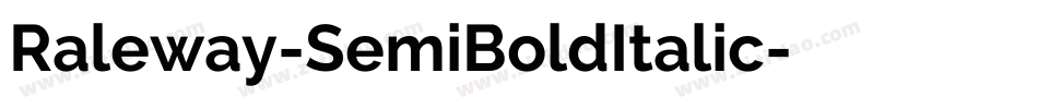 Raleway-SemiBoldItalic字体转换