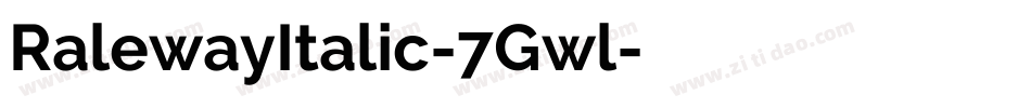 RalewayItalic-7Gwl字体转换