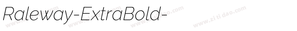 Raleway-ExtraBold字体转换