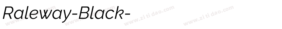 Raleway-Black字体转换