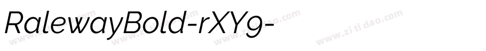 RalewayBold-rXY9字体转换