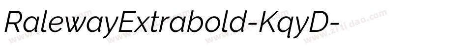 RalewayExtrabold-KqyD字体转换