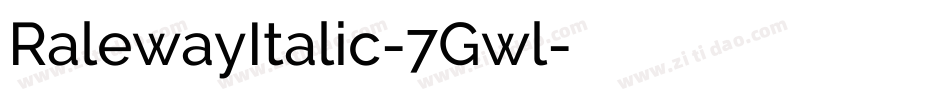 RalewayItalic-7Gwl字体转换