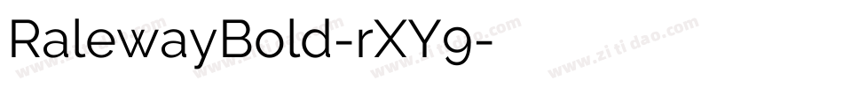 RalewayBold-rXY9字体转换