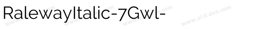 RalewayItalic-7Gwl字体转换