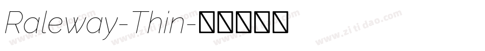 Raleway-Thin字体转换