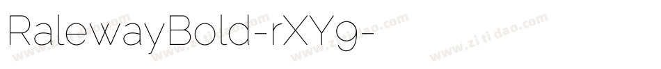 RalewayBold-rXY9字体转换