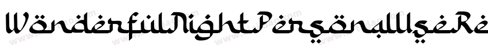 WonderfulNightPersonalUseRegular-lanV字体转换