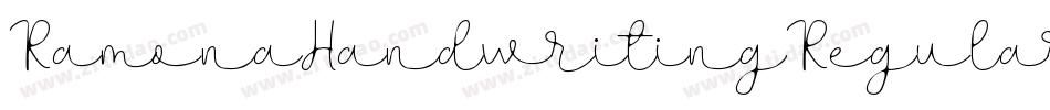 RamonaHandwritingRegular-XvOK字体转换