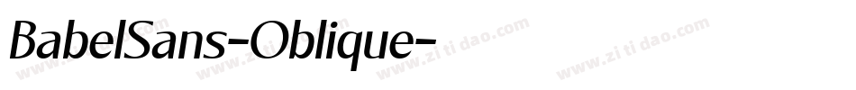 BabelSans-Oblique字体转换