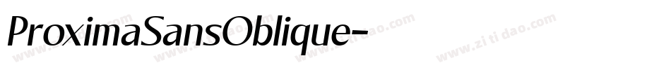 ProximaSansOblique字体转换