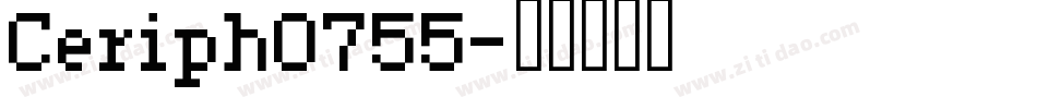 Ceriph0755字体转换