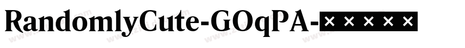 RandomlyCute-GOqPA字体转换