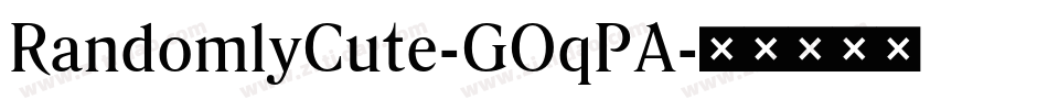 RandomlyCute-GOqPA字体转换