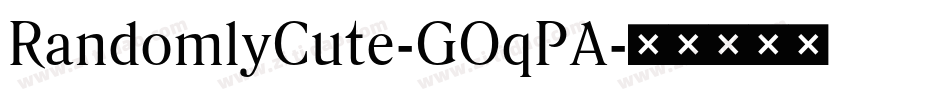 RandomlyCute-GOqPA字体转换