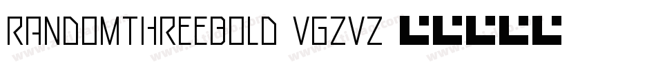 RandomThreeBold-VGzvZ字体转换