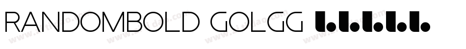 RandomBold-GOlGG字体转换