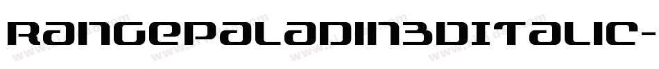 RangePaladin3DItalic-o8jz字体转换