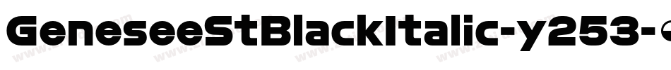 GeneseeStBlackItalic-y253字体转换