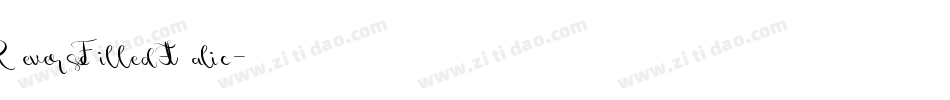 ReverseFilled-Italic字体转换