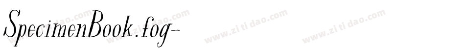 SpecimenBook.fog字体转换