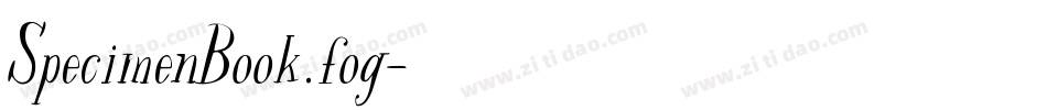 SpecimenBook.fog字体转换