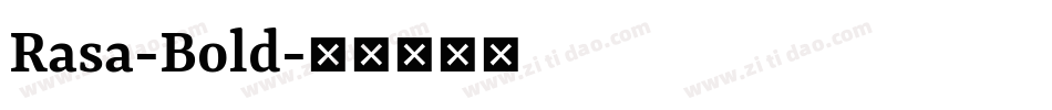 Rasa-Bold字体转换