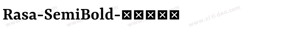 Rasa-SemiBold字体转换