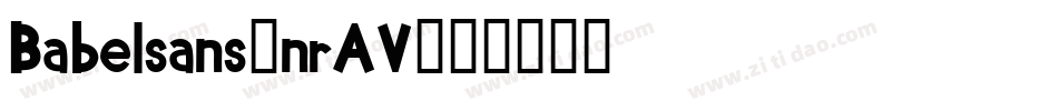 Babelsans-nrAV字体转换
