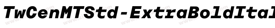 TwCenMTStd-ExtraBoldItalic字体转换