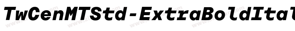 TwCenMTStd-ExtraBoldItalic字体转换
