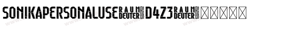 SonikaPersonalUse-D4z3字体转换 SonikaPersonalUse-D4z3字体转换
