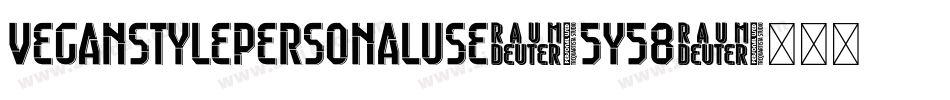 VeganStylePersonalUse-5Y58字体转换