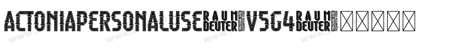 ActoniaPersonalUse-v5g4字体转换
