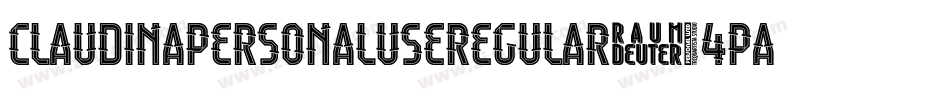 ClaudinaPersonalUseRegular-4pA4字体转换