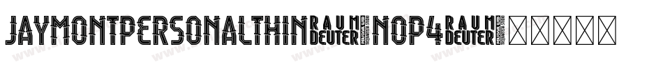 JaymontPersonalThin-nOP4字体转换