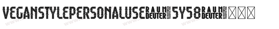 VeganStylePersonalUse-5Y58字体转换