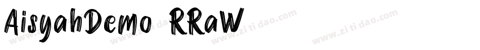 AisyahDemo-RRaW字体转换