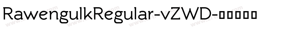 RawengulkRegular-vZWD字体转换