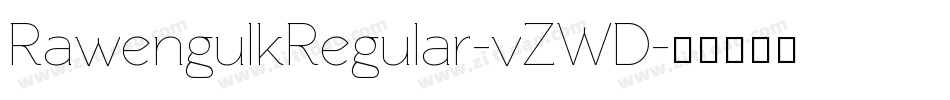 RawengulkRegular-vZWD字体转换