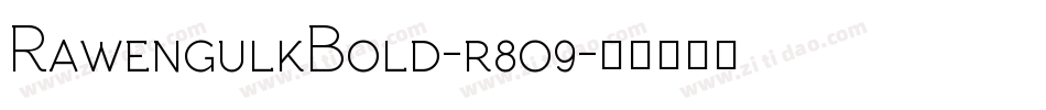 RawengulkBold-r8o9字体转换