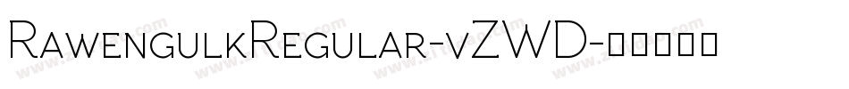 RawengulkRegular-vZWD字体转换